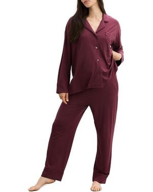 Hatch Collection Ultra Soft Maternity Jersey Pj 1- Set - Red