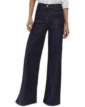 Reiss Petite Bella Mid Rise Wide Patch Pocket Jeans - Blue