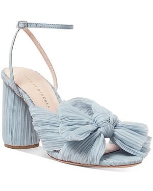Loeffler Randall Camellia Bow High Heel Sandals - Blue