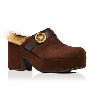 Moncler Amalia Platform Clogs - Brown