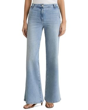 Reiss Petite Addie Mid Rise Wide Leg Jeans - Blue