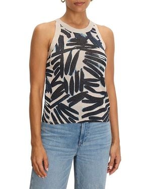 NIC+ZOE Painted Palms Sweater Tank - Blue
