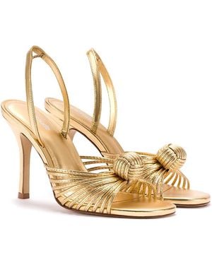 Larroude Valerie Slingback Sandals - Metallic