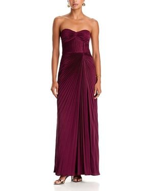 AMUR Joyceanne Plisse Gown - Purple