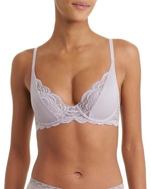 Natori Persuasion Lace Convertible Plunge T-Shirt Bra - Brown