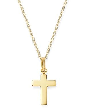 Moon & Meadow 14K Cross Pendant Necklace, 16-18 - Metallic