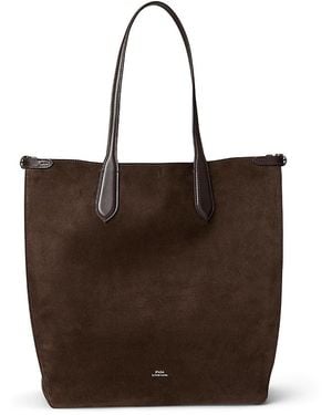 Polo Ralph Lauren Bellport Suede North South Tote - Brown