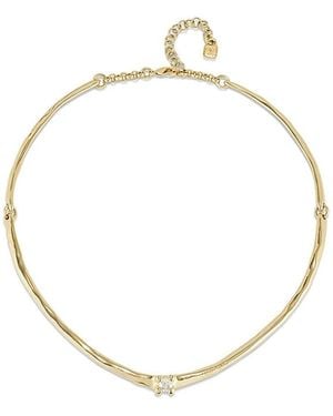 Uno De 50 Rigid Necklace With Zircon - Metallic