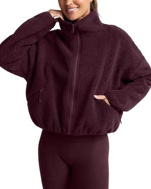 Beyond Yoga Unity Mock Neck Zip Jacket - Red