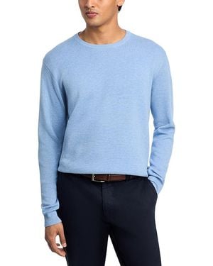 Peter Millar Coolspun Lite Textured Crewneck Sweater - Blue
