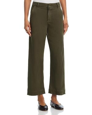 Bella Dahl Saige Wide Leg Crop Pants - Green