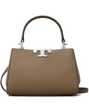 Tory Burch Mini Eleanor Pebbled Leather Satchel - Metallic
