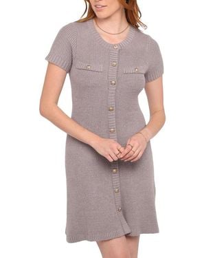 Petal & Pup Jaxon Mini Dress - Gray
