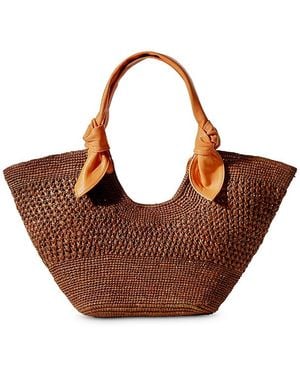 Hereu Medium Raffia Macrame Basket Bag - Brown