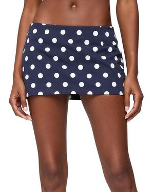 Edikted Noreen Polka Dot Mini Skort - Blue