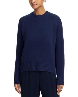 Aqua 100% Cashmere Crewneck Sweater - Blue
