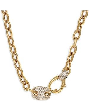 Crivelli 18K Link Diamond Pave Station Necklace, 17 - Metallic