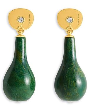 TOTEME Jade Drop Earrings - Green