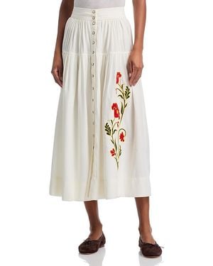 The Great The Western Embroidered Highland Skirt - Metallic
