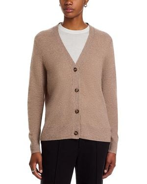 C by Bloomingdale's Cashmere Grandmother Cashmere V Neck Cardigan Sweater - Natural