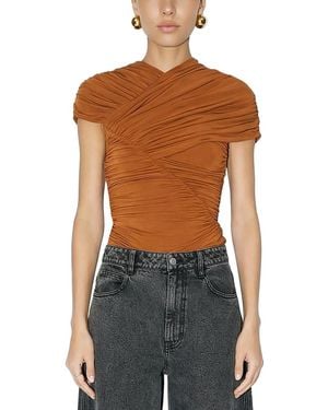Ronny Kobo Montana Gathered Crossover Top - Black