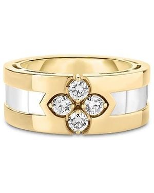 Roberto Coin Diamond Flower & Mother Of Pearl Band Ring - White