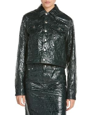 Marni Textured Faux Leather Jacket - Green
