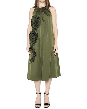 Gracia Floral Applique Dress - Green