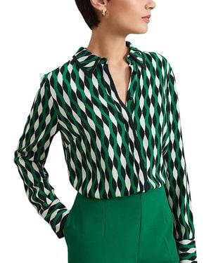 Phase Eight Rita Geo Print Shirt - Green