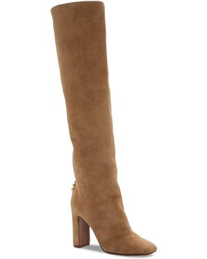 Dolce & Gabbana Suede Knee High Boots - Brown