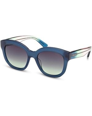 PUCCI Geometric Sunglasses, 53Mm - Blue