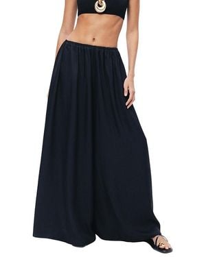 Nocturne Elasticated Wide-Leg Pants - Blue