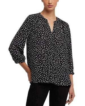 NYDJ Pintuck Blouse - Black