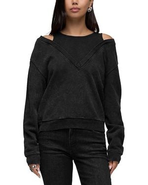 Hudson Jeans Lolo Cotton Layered Sweatshirt - Black