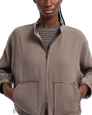 Emporio Armani Zipped Blouson Jacket - Brown