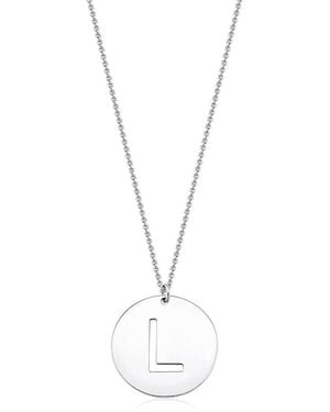 Oradina Sterling Say My Name Initial Pendant Necklace - White