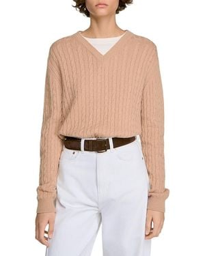 Sandro Nash Wool & Cashmere Layered Sweater - Blue