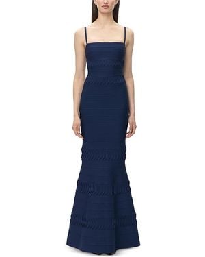 Hervé Léger The Caitlin Mermaid Gown - Blue