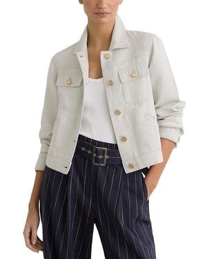 Reiss Tencel & Linen Jacket - White