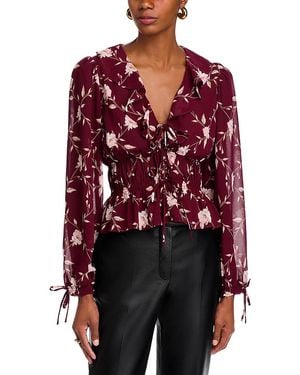 Wayf Veranda Long Sleeve Top - Red