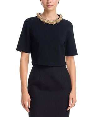 Jonathan Simkhai Nuria Short Sleeve Top - Black
