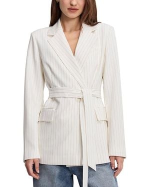 GOOD AMERICAN Essential Suiting Belted Blazer - White