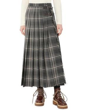 Weekend by Maxmara Wkdprisma Stretch Wool Twill Wrap Skirt - Gray