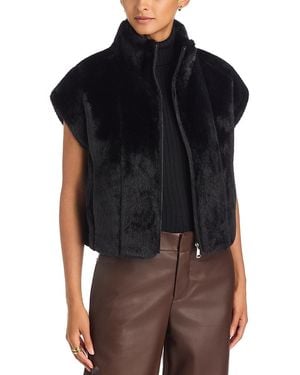 Adrienne Landau The Miller Faux Fur Vest - Black
