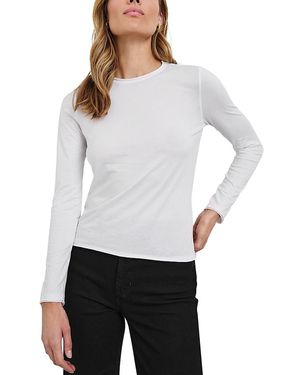 Rails Long Sleeve Crewneck Tee - White