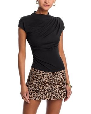 Aqua Draped Top - Black