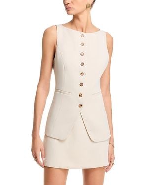 Aqua Boat Neck Vest - White