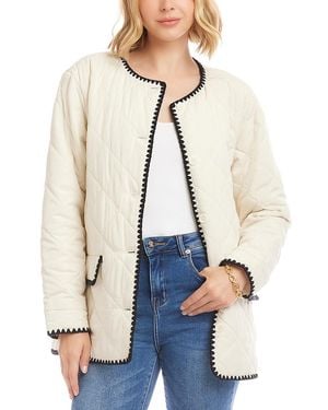 Karen Kane Edge Stitch Quilted Jacket - Natural