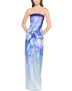 THEIA Cyrilla Strapless Column Gown - Blue