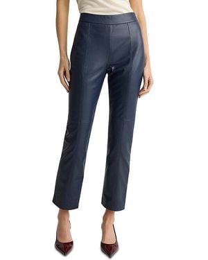St. John Isabelle Leather Pants - Blue